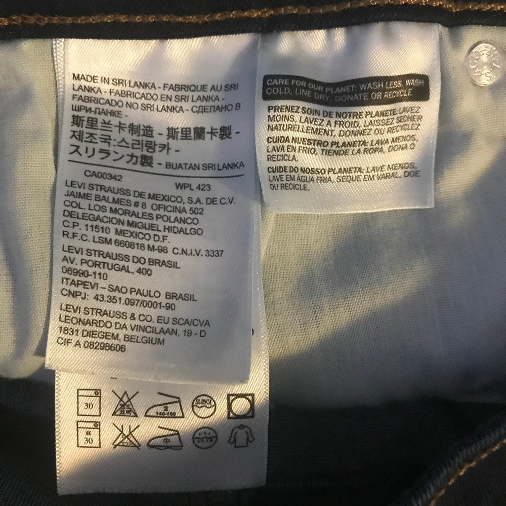 Levis Womens Mid Rise Skinny Jeans Sz 8 (Z02) - Picture 5 of 5